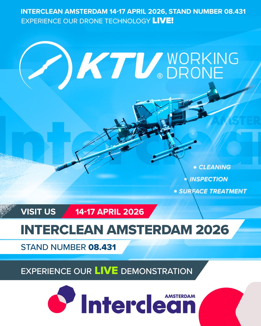 KTV Working Drone at Interclean Amsterdam