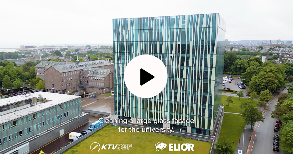 KTV Working Drone cleaning for Elior in Aberdeen