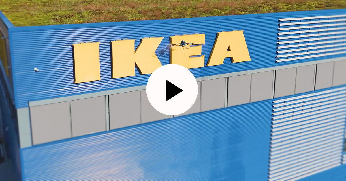 KTV Working Drone cleaning at IKEA